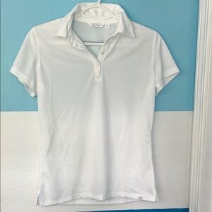 Lady Hagen White Fitted Short Sleeve Polo Golf Shirt